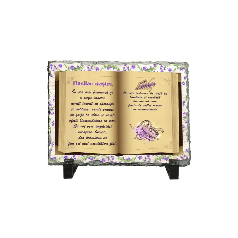 Nasilor nostri, piatra ardezie personalizata, cu mesaj model, pa093